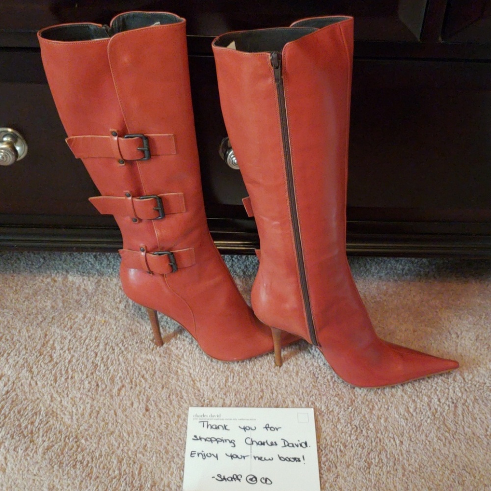 Charles David Leather Boot Vt.Fl.Ruggin